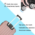 3-in-1 Multifunctional Large Capacity Traveling Storage Suitcase Luggage Set Rose Gold - Image 7