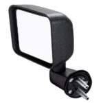 Manual Mirrors Black Left Right Side Pair For 2007-2017 Jeep Wrangler - Image 27