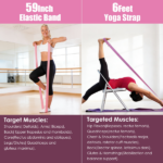 14Pcs All-in-One Pilates Kit, Pilates Ring Yoga Ball Resistance Bands Set with Carry Bag, Full Body Workout Equipment for Home Gym Travel - Image 6