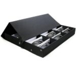 24 Compartments Top-level Opening Style Leather Watch Collection Box Black - Image 15