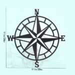 CIFbuy Gorgeous Black Metal Nautical Compass Wall , a Stunning Ocean - Theme Wall Hanging Art, a Stand - out Stylish Home Decor with Iron Art Silhouette, Wall Sculptures.(TikTok/temu self-pickup orders)