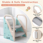  Convertible 2-Step Toddler Step Stool Multifunctional Kids Ladder Seat for Kitchen Bathroom - Image 9