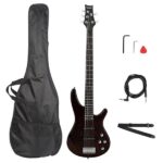 [Do Not Sell on Amazon] GIB Electric 5 String Bass Guitar Full Size Bag Strap Pick Connector Wrench Tool Earth Brown - Image 2