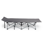 Folding Camping Cot Bed with Soft Pad, Portable Outdoor Cot, Adults Sleeping Bed for Home Office Nap Beach Travel, Gray - Image 9