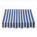 4' Window Door Awning Sun Shade Canopy Outdoor Patio Cover, Blue & White Stripes - Image 2