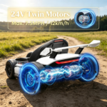 White 24V Electric Drift Go Kart, 7.5 MPH Max Speed, Adjustable Seat for Growing Kids, Slow Start for Smooth & Safe Rides - Image 7