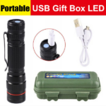 2 Pack USB Rechargeable LED Flashlight Adjustable Focus 3-Modes Outdoor Mini Flashlight W/ USB Cable+Mini Box (US Logistics For USPS/DHL/Fedex/UPS. No designated logistics accepted TK/TMEU only For self-pickup - Image 9