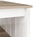Rustic Farmhouse Coffee Table with Half-Open Storage, Square Rustic Wood Cocktail Table for Living Room, Grey Wash (Shipment from Walmart) - Image 4