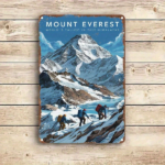 CIFbuy Vintage Mount Everest Metal Wall Art 8x12 Inch Retro Himalayan Trekking Map Poster With Climbers Durable Iron Sign For Home Offi TikTok, TikTok, Self-pickup Logiopics - Image 6