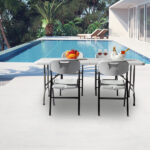 6' Folding Table Portable Plastic Indoor Outdoor Picnic Party Dining Camping Tables - Image 115