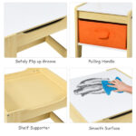 2-in-1 Kids Activity Table and Chairs Set, Double-Sided Whiteboard & Blackboard, with Hidden Storage, Certified Non-Toxic MDF, Perfect Gift for 3-7 Years Old (Natural) - Image 7