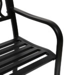 50" Outdoor Welcome Backrest Cast Iron Bench - Image 4