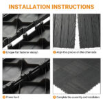 Plastic Interlocking Deck Tiles, 27 Pack, 11.8"x11.8" Waterproof Flooring Tiles for Indoor and Outdoor, Patio Floor Decking Tiles for Porch Poolside Balcony Backyard - Image 3