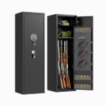 57" High Large Capacity Mechanical Gun Safe for Rifles & Handguns, Digital Password Lock, Built-In Independent Lock Box, Adjustable Shelves, Pre-Assembled No Assembly Required - Image 4