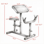 265 LBS Black Preacher Curl Bench, Adjustable Seated Arm Isolation Station for Barbell Dumbbell Bicep Strength Training - Image 3