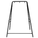 133*137*180cm Wrought Iron Four-Legged Standing 200kg Three Rings Hanging Chair Frame Black - Image 9