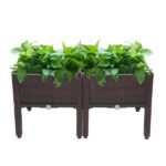 2Pcs Free Splicing Injection Planting Box Brown - Image 4