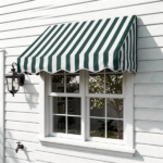 4' Window Door Awning Sun Shade Canopy Outdoor Patio Cover, Green & White Stripes - Image 10
