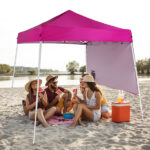6x6ft Pop Up Canopy Tent, Outdoor Tent Canopy Foldable Portable Canopies for Camping, Patio, Easy Up Gazebo Canopy with Carry Bag Slant Legs pink - Image 15