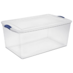 (2 pack)105 Quart Extra-Large Latching Storage Bin, Clear Plastic Storage Container with Latch Lid, Blue (Shipment from Walmart) - Image 3