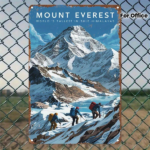 CIFbuy Vintage Mount Everest Metal Wall Art 8x12 Inch Retro Himalayan Trekking Map Poster With Climbers Durable Iron Sign For Home Offi TikTok, TikTok, Self-pickup Logiopics