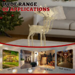 3.6FT Motorized Reindeer with Shaking Head, Outdoor Christmas Decorations with Motor & 120 Warm White LED Lights, for Xmas Outdoor Holiday Indoor Decor Lighted Holiday Displays - Image 6