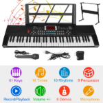 61 Key Kids Piano Toy with Adjustable Stand & Microphone - Multifunctional Electronic Keyboard with 16 Tones, 10 Rhythms, Recording & HD Screen, Educational Music Toy for Boys Girls Birthday Christmas Gift - Image 10