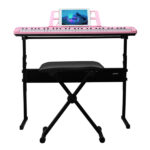 [Do Not Sell on Amazon]GEP-110 61 Key Lighting Keyboard with Piano Stand, Piano Bench, Built In Speakers, Headphone, Microphone, Music Rest, LED Screen, 3 Teaching Modes for Beginners - Image 6