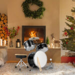 14"x10" 3-Pieces Junior Kids Drum Set Kit Pedal Drum Stick Wrench Drum Stool Black - Image 12