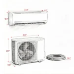 230V Inverter Mini Split AC, Cools up to 1250 Sq.Ft, Complete Installation Set - Image 2