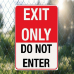 CIFbuy 1pc 2D Flat Metal Sign 8x12 Inch Red & White Exit Only Do Not Enter Warning Plaque With Black Text, & White Exit Only Do Not Enter Warning Plaque With Black Text, With Black Text, Durable Weatherproof Outdoor Sign 8x12 ikTok, Sign 8x12 ikTok, ith Black Text Self-Onckup Logiopoor - Image 8