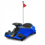 12V Blue Kids Electric Drift Go Kart – Slow Start, Music, Colorful Lights, as Trendy Gift for Boys Aged 6-12 - Image 2
