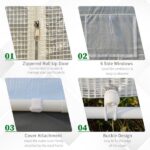 20' x10' x 9' Walk-in Greenhouse with Roll Up Door With 6 Closeable Windows - Image 6