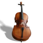 Full Side 4/4 Matte Natural Color Spruce Panel Cello with Bag Bow Rosin Bridge Strings - Image 8