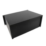 19" 4U Steel Plate DJ Drawer Equipment Cabinet with Keys Black - Image 9