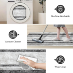 Three-piece kitchen rug set, non-slip and washable, abstract pattern kitchen hallway rug, soft and comfortable, suitable for sinks, floors, entrances, hallways and bathrooms. - Image 3