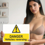 CIFbuy Vehicle Reversing Warning Tin Sign 8x12 Inch Waterproof" Rustproof, Plaque Vintage Site Safety Alert Decor Unframed Inch ikTok, Inch ikTok, t Self-pickup Logiopics - Image 2