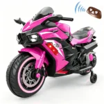 Pink 6V Kids 3-Wheel Electric Ride On Motorcycle: Bubble Car with LED Headlight, Music Function for Children Outdoor Play - Image 10