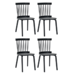 Windsor Dining Chairs Set of 4,Wood Farmhouse Spindle Back, Widen Seat, Mid-Century Modern French Country Style, for Living Room Restaurant, Black - Image 6
