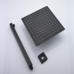‌12" Matte Black Rainfall Shower Faucet (Valve/Cartridge/Tub Spout Not Included) - Image 8