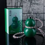 Gourd Shape Insulated Tumbler with Straw 520ml Travel thermos darkgreen - Image 3