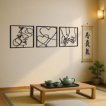 CIFbuy 3 Piece Romantic Metal Wall Art Set Minimalist Couple Silhouette,Love and Kiss Line Drawings,Heartwarming Decor for Bedroom,Living Room,Wed(TikTok/temu self-pickup orders) - Image 5