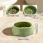 Green dual-purpose slow food bowl, fast/slow food can be freely switched to adapt to different pet eating habits, cross-border hot selling pet supplies - Image 6