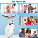 Neck Face Massager Face Sculpting Tool 3 Colour Modes and Vibration for Facial Massager for Double Chin - Red - Image 7