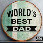 CIFbuy 1pc 2D Flat Round Sign World's Best, "" Round Sign World's Best, World's Best Dad Vintage Plaque 8x8in Father's Day TikTok, ok, temu Self-pickup Logi Dics - Image 7