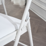 Same Code 71155989 6pcs Elegant Foldable Iron & PVC Chairs for Convention & Exhibition White - Image 18