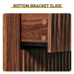 1-Door 1-Drawer 4-Tier Bathroom Vanity Grille-Finished MDF Melamine-Faced Bathroom Cabinet Arched Top 15.75*11.81*66.93in Walnut - Image 9