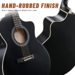 Replace 37788227 KMA102 41In Basswood Panel Matte Edging Folk Guitar with 15W Amplifier Bag Tuner and other Accessories Black - Image 5
