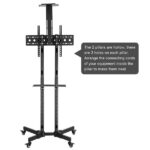 TSY 1600 32-70" TV Mobile Cart Weight Bearing 60kg Maximum VESA 400*600 Up and Down Adjustable 15° with Pulley Tray Camera Bracket - Image 11