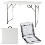 4ft Foldable Lift Patio Plastic Table White SAME AS 21616655 - Image 15